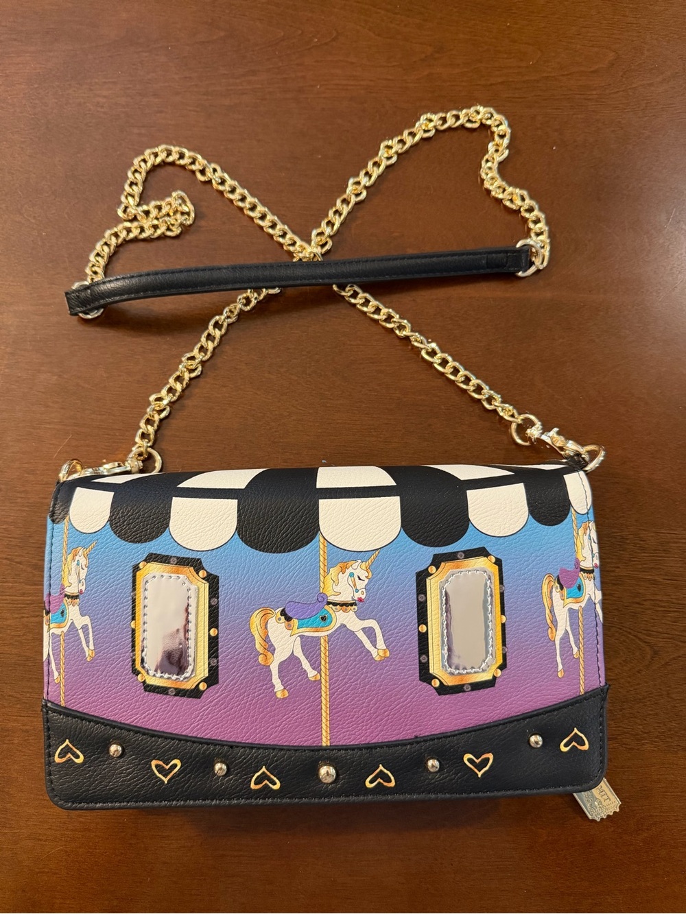 Betsey Johnson Carousel Horse Crossbody Wallet Bag